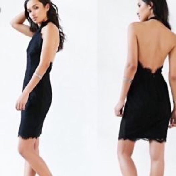 Keepsake high roads lace halter dress. - Picture 3 of 8